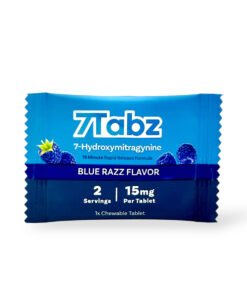 7Tabz 7-Hydroxymitragynine Kratom Extract Tablets Blue Razz 15mg Per Tablet