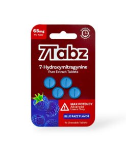 7Tabz 7-Hydroxymitragynine Max Potency Kratom Tablets Blue Razz 65mg Per Tablet